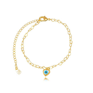 Pulseira Coração olho Grego