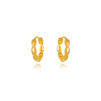 Brinco Argola Detalhada Gotinhas