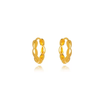 Brinco Argola Detalhada Gotinhas