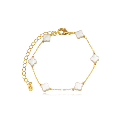 Choker Trevo Madrepérola