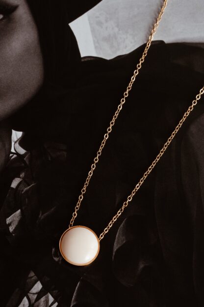 Choker Bola Esmaltada Marrom, Preto e Branco - Imagem 2