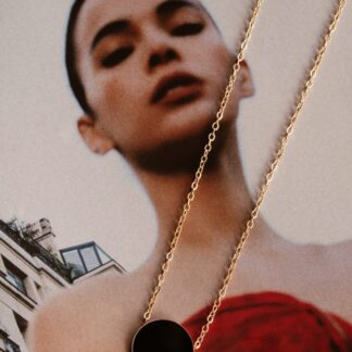 Choker Bola Esmaltada Preto e Branco