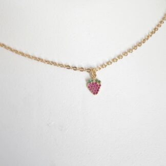 Colar Infantil Moranguinho Cravejado