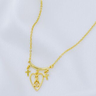 Colar Canga Nossa Senhora e Cruz