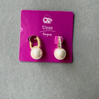 Brinco Argolinha Cravejado Pérola