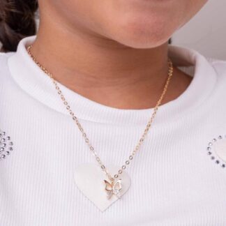 Colar Infantil Borboleta Cravejada