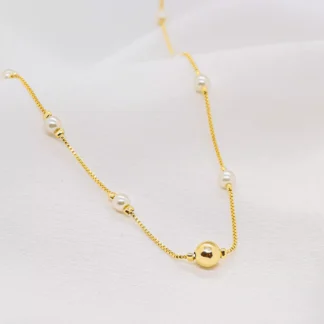 Choker Pérola e Esfera